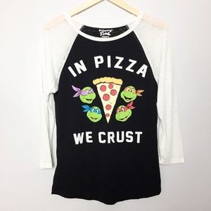 Teenage Mutant Ninja Turtles Burnout Raglan Pizza